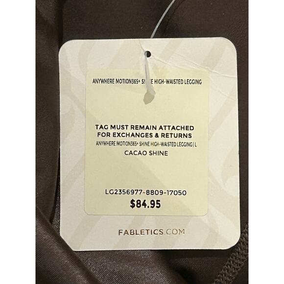 NWT Fabletics Anywhere Motion 360 High Waisted Legging in Cacao Shine size L - Picture 7 of 8